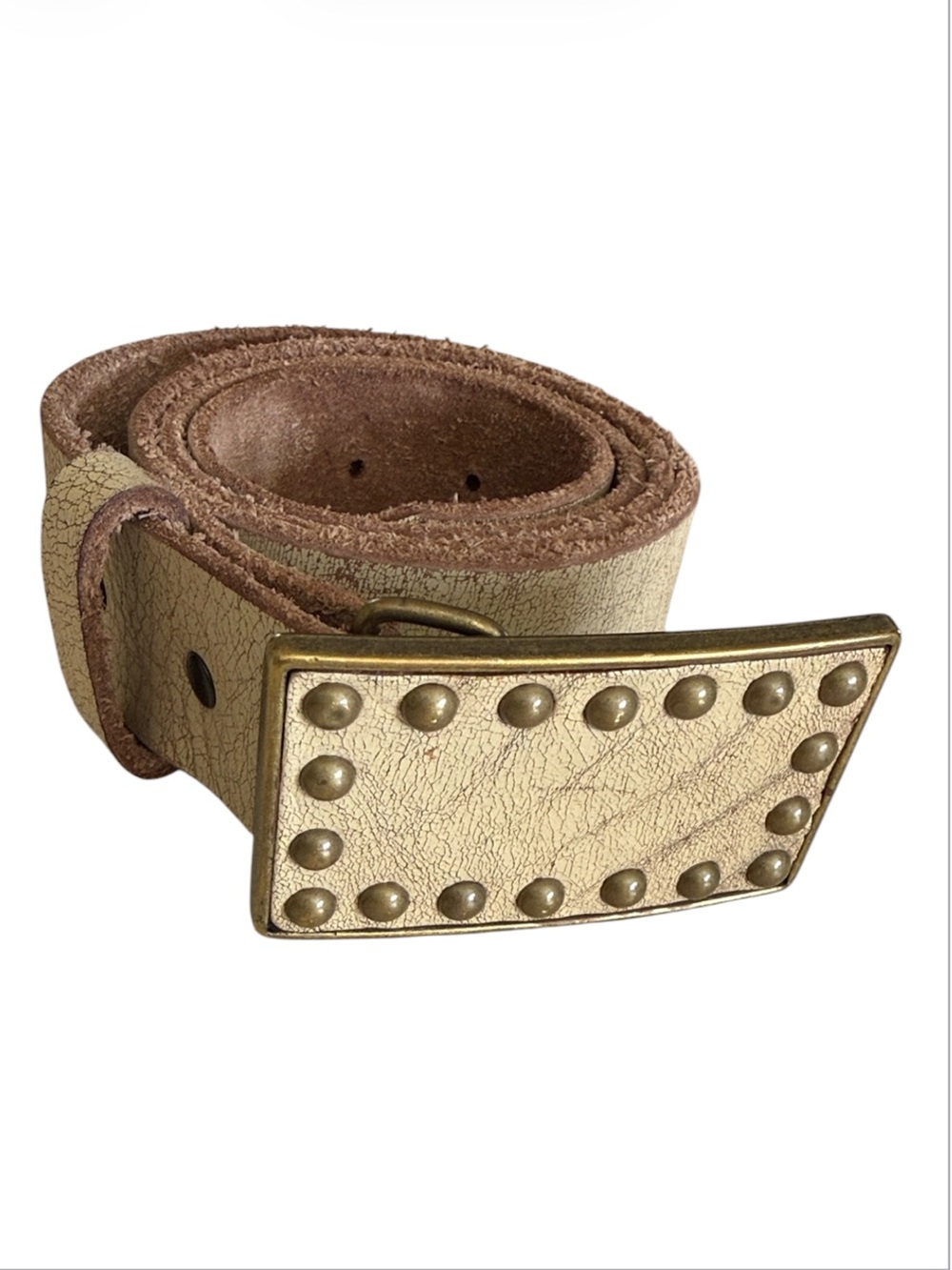 Studded leather belt